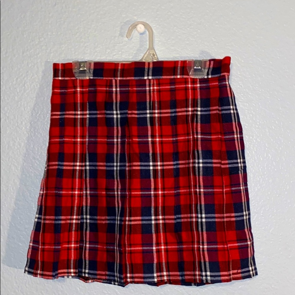 plaid pleated skirt